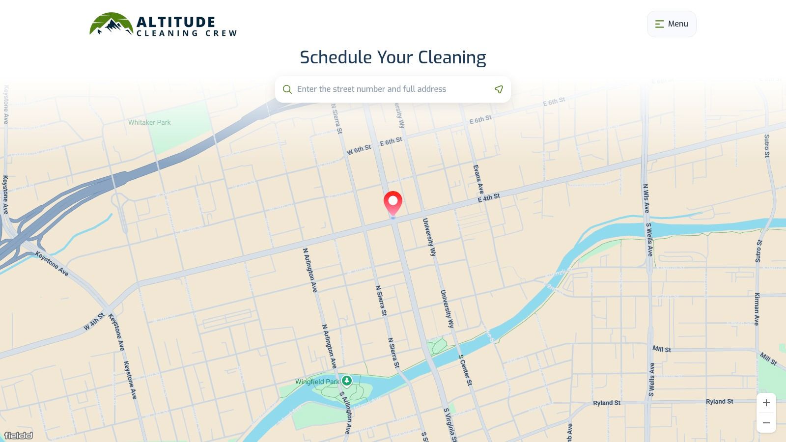 Screenshot from http://altitudecleaningcrew.fieldd.co
